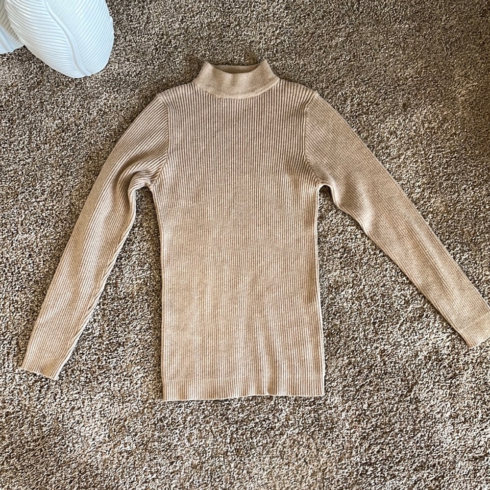 Nude turtleneck sweater
